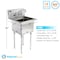 Amgood Stainless Steel Utility Sink-1 Compartment with 10 in. Faucet. SINK 141611 - FAUCET - alternate 2
